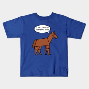 Funny geometric horse Kids T-Shirt